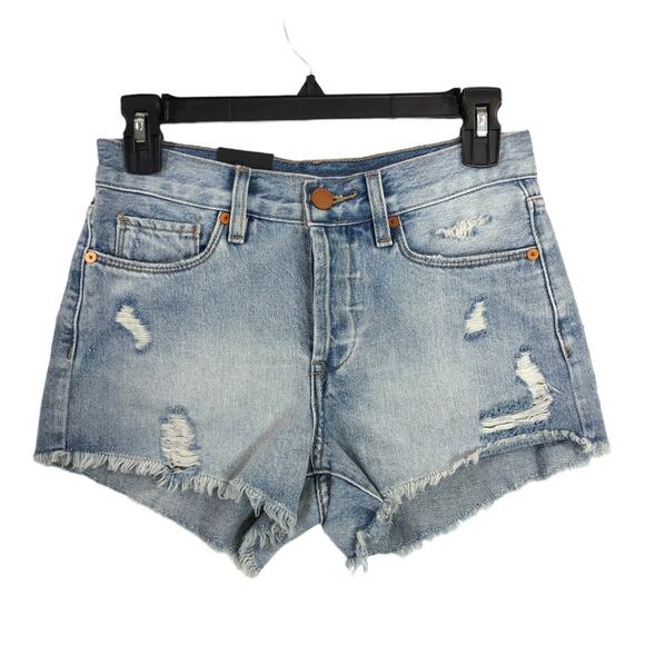 Blank NYC shorts blue distressed cutoff denim - Picture 1 of 4